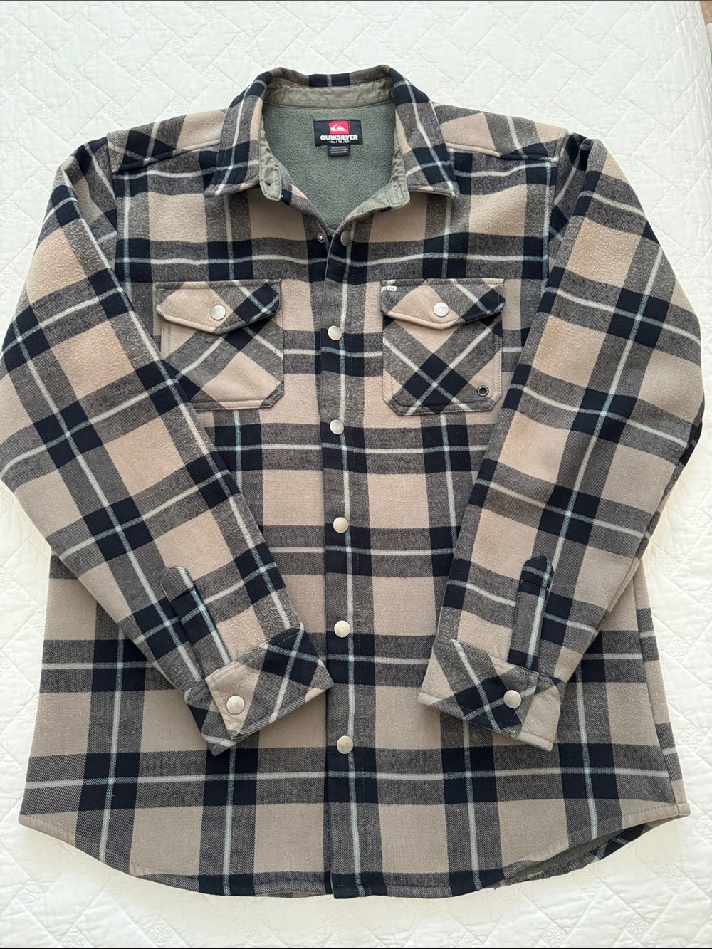 Quiksilver Men’s Plaid Shirt Jacket